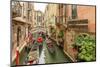 Gondola Traffic in Narrow Canal. Venice. Italy-Tom Norring-Mounted Premium Photographic Print