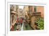 Gondola Traffic in Narrow Canal. Venice. Italy-Tom Norring-Framed Premium Photographic Print