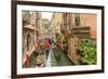 Gondola Traffic in Narrow Canal. Venice. Italy-Tom Norring-Framed Premium Photographic Print