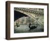 Gondola under the Rialto Bridge on the Grand Canal in Venice, Veneto, Italy-Rainford Roy-Framed Photographic Print