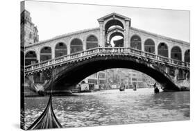 Gondola View of the Rialto Bridge in Venice, Italy, Ca. 1912-null-Stretched Canvas