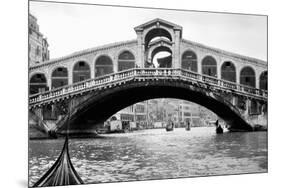 Gondola View of the Rialto Bridge in Venice, Italy, Ca. 1912-null-Mounted Premium Photographic Print