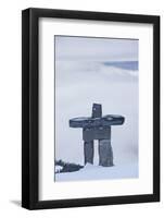 Gondola, Whistler to Blackcomb, Inuksuk First Nation Marker, British Columbia, Canada-Walter Bibikow-Framed Photographic Print