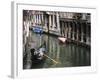 Gondola with Passengers on a Canal, Venice, Italy-Dennis Flaherty-Framed Photographic Print