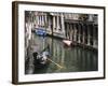 Gondola with Passengers on a Canal, Venice, Italy-Dennis Flaherty-Framed Photographic Print