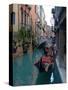 Gondolas along Canal, Venice, Italy-Lisa S^ Engelbrecht-Stretched Canvas