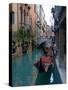 Gondolas along Canal, Venice, Italy-Lisa S^ Engelbrecht-Stretched Canvas