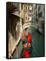 Gondolas along Canal, Venice, Italy-Lisa S. Engelbrecht-Framed Stretched Canvas