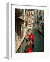 Gondolas along Canal, Venice, Italy-Lisa S. Engelbrecht-Framed Photographic Print