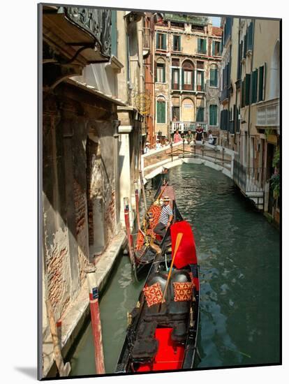 Gondolas along Canal, Venice, Italy-Lisa S. Engelbrecht-Mounted Photographic Print
