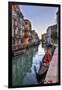 Gondolas Along the Canals of Venice, Italy-Darrell Gulin-Framed Photographic Print