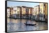 Gondolas Along the Grand Canal, Venice, Italy-Darrell Gulin-Framed Stretched Canvas