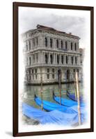 Gondolas Along the Grand Canal-Darrell Gulin-Framed Photographic Print