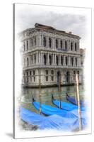 Gondolas Along the Grand Canal-Darrell Gulin-Stretched Canvas