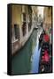 Gondolas and canal, Venice, Veneto, Italy-Russ Bishop-Framed Stretched Canvas