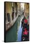 Gondolas and canal, Venice, Veneto, Italy-Russ Bishop-Framed Stretched Canvas