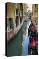 Gondolas and canal, Venice, Veneto, Italy-Russ Bishop-Stretched Canvas