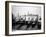 Gondolas and Gondoliers on a Rainy Day in Venice Italy, June 1965-null-Framed Photographic Print