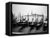 Gondolas and Gondoliers on a Rainy Day in Venice Italy, June 1965-null-Framed Stretched Canvas