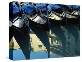 Gondolas and Reflections, Orseole, Near St. Mark's Square, Venice, Veneto, Italy-Lee Frost-Stretched Canvas