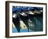 Gondolas and Reflections, Orseole, Near St. Mark's Square, Venice, Veneto, Italy-Lee Frost-Framed Photographic Print