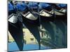 Gondolas and Reflections, Orseole, Near St. Mark's Square, Venice, Veneto, Italy-Lee Frost-Mounted Photographic Print