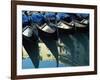 Gondolas and Reflections, Orseole, Near St. Mark's Square, Venice, Veneto, Italy-Lee Frost-Framed Photographic Print