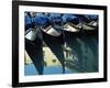 Gondolas and Reflections, Orseole, Near St. Mark's Square, Venice, Veneto, Italy-Lee Frost-Framed Photographic Print