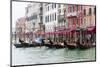 Gondolas and Restaurants at Grand Canal. Venice. Italy-Tom Norring-Mounted Photographic Print