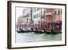 Gondolas and Restaurants at Grand Canal. Venice. Italy-Tom Norring-Framed Photographic Print