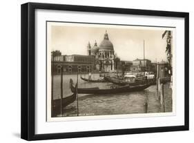 Gondolas and Salute Church, Venice, Italy-null-Framed Art Print