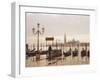 Gondolas and San Giorgio Maggiore, Venice, Veneto, Italy-Lee Frost-Framed Photographic Print