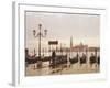 Gondolas and San Giorgio Maggiore, Venice, Veneto, Italy-Lee Frost-Framed Photographic Print