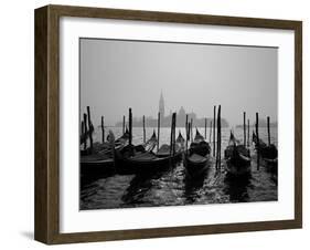 Gondolas and the Church of San Giorgio Maggiore, Venice, Veneto, Italy-Roy Rainford-Framed Photographic Print