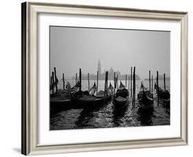 Gondolas and the Church of San Giorgio Maggiore, Venice, Veneto, Italy-Roy Rainford-Framed Photographic Print