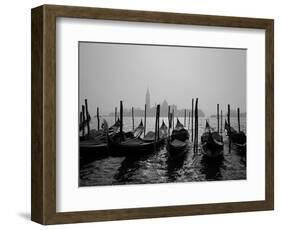 Gondolas and the Church of San Giorgio Maggiore, Venice, Veneto, Italy-Roy Rainford-Framed Photographic Print