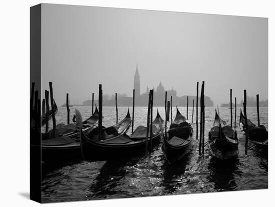 Gondolas and the Church of San Giorgio Maggiore, Venice, Veneto, Italy-Roy Rainford-Stretched Canvas