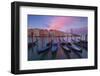 Gondolas at Dorsoduro, Venice, Veneto, Italy. in the Background the St. Mark's Bell Tower-ClickAlps-Framed Photographic Print