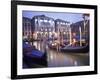 Gondolas at Night, Venice, Italy-Peter Adams-Framed Photographic Print