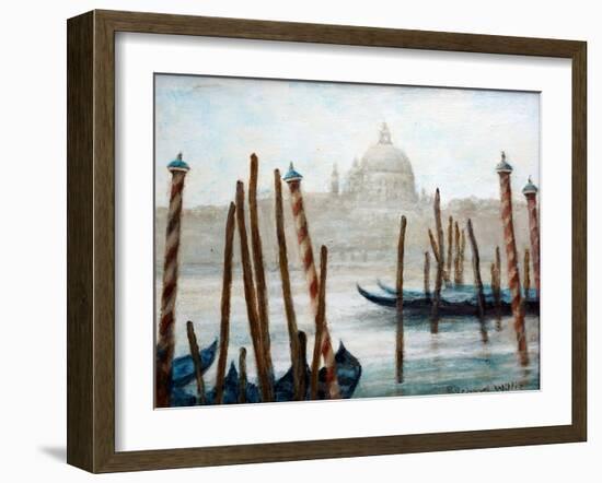 Gondolas At Rest-Richard Willis-Framed Giclee Print