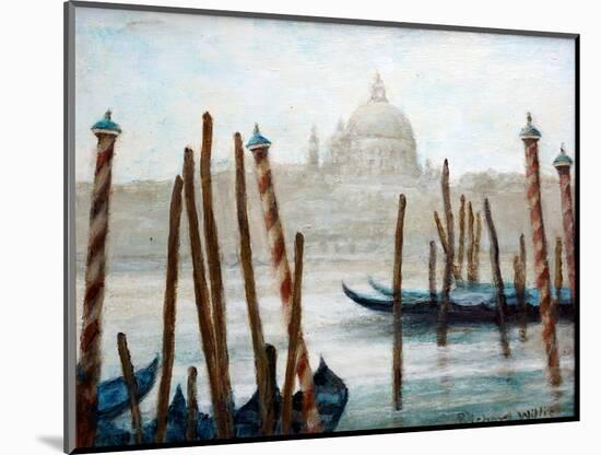 Gondolas At Rest-Richard Willis-Mounted Giclee Print