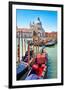 Gondolas Canale Grande Venice-null-Framed Premium Giclee Print