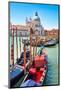 Gondolas Canale Grande Venice-null-Mounted Art Print