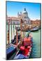 Gondolas Canale Grande Venice-null-Mounted Art Print