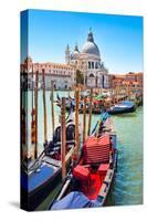 Gondolas Canale Grande Venice-null-Stretched Canvas