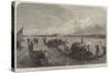 Gondolas Conveying Passengers and Luggage over the Lagoon to Venice-null-Stretched Canvas