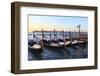 Gondolas covered in snow with view to La Guidecca, sunrise, Venice, UNESCO World Heritage Site, Ven-Eleanor Scriven-Framed Photographic Print