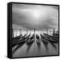 Gondolas En Atardecer-Moises Levy-Framed Stretched Canvas