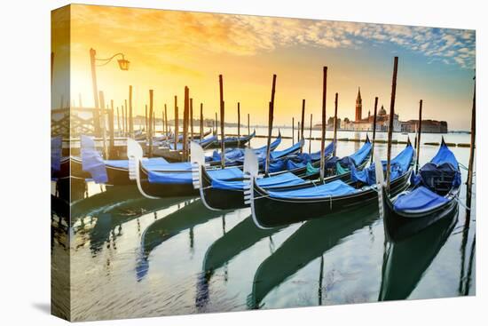 Gondolas in Venezia-vent du sud-Stretched Canvas