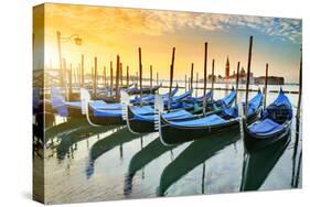 Gondolas in Venezia-vent du sud-Stretched Canvas